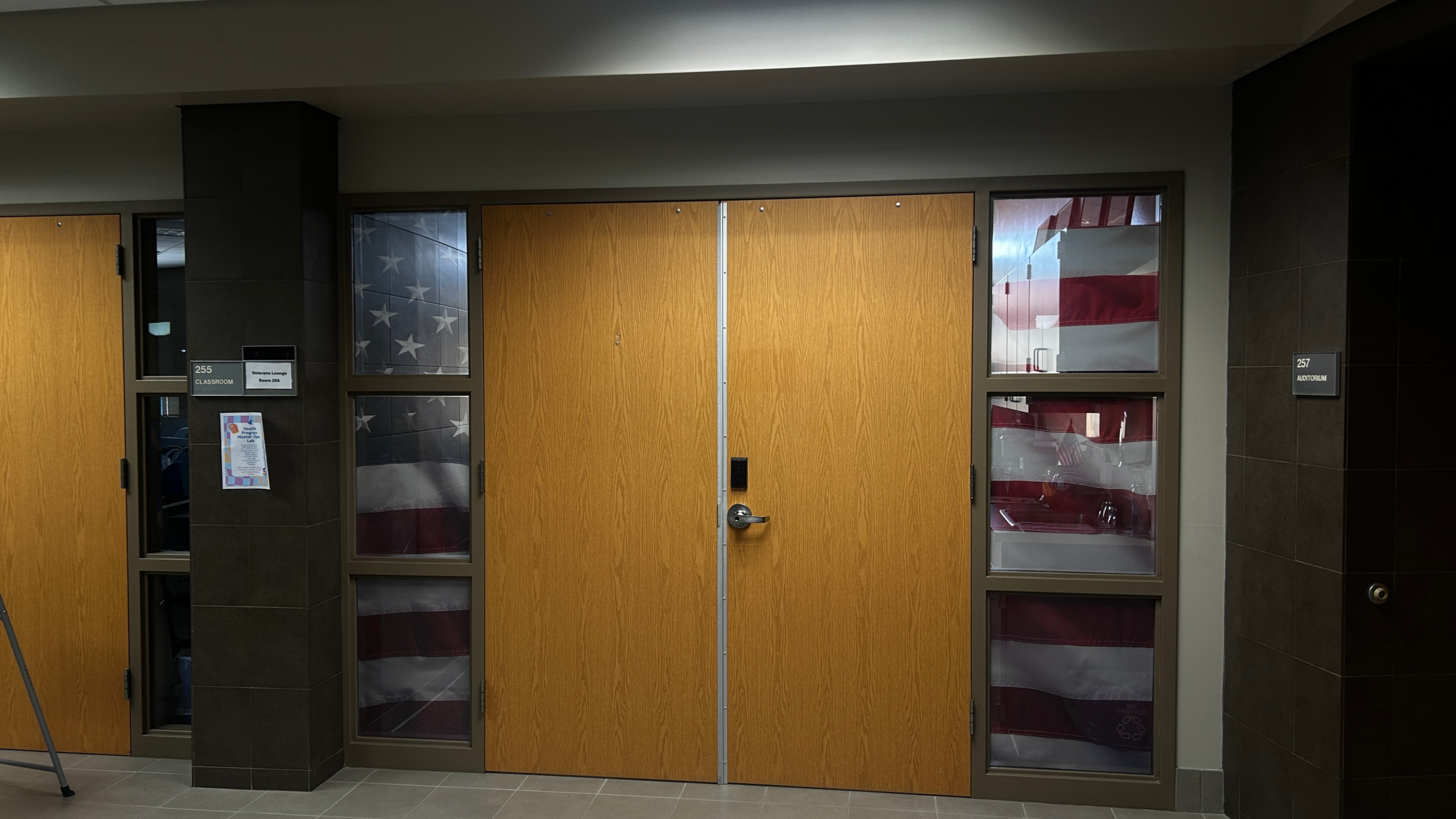 Veteran’s Club Window Cling Installation